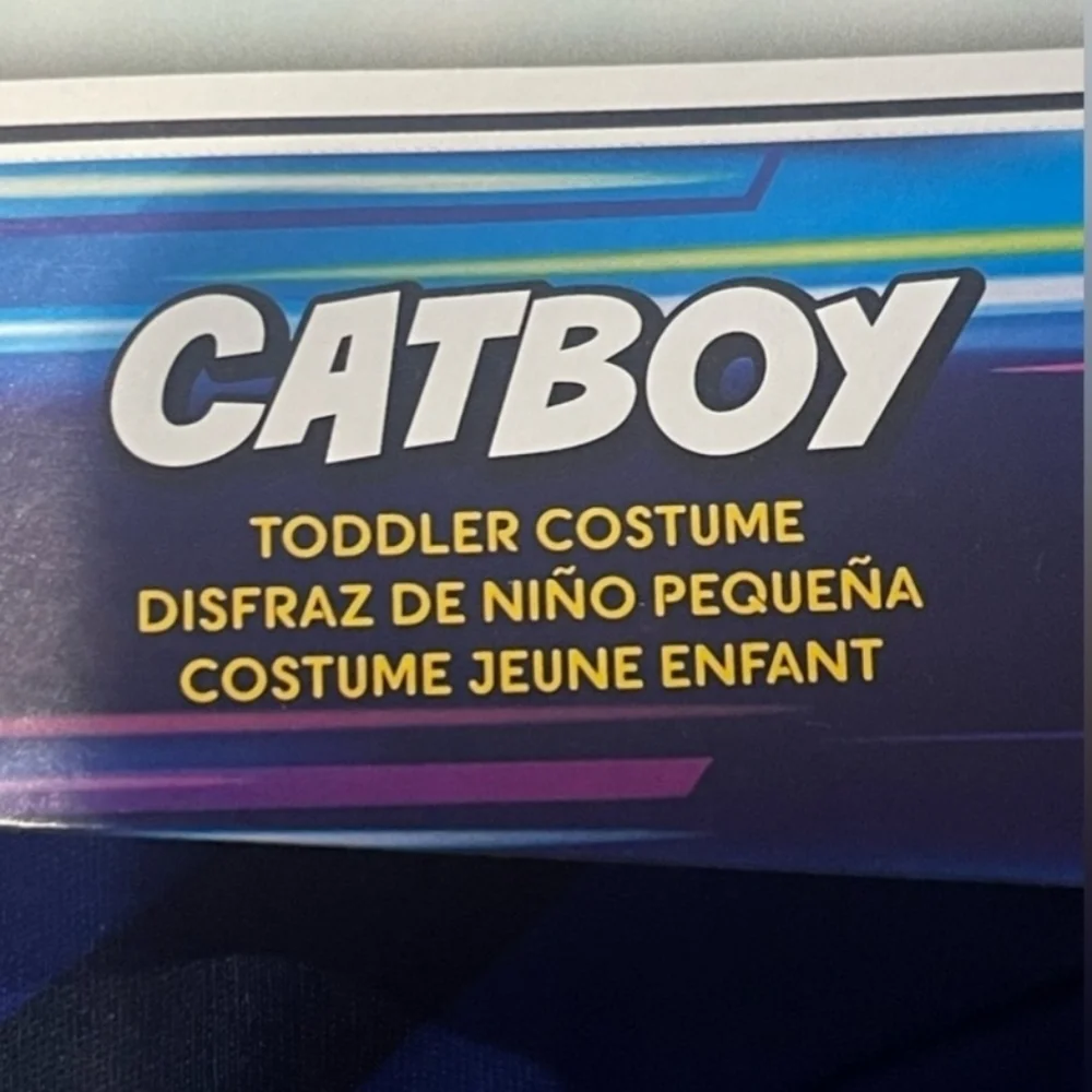 NWT PJ Masks Catboy Classic Halloween Costume Jumpsuit with Headpiece 3-4T New - Picture 5 of 8